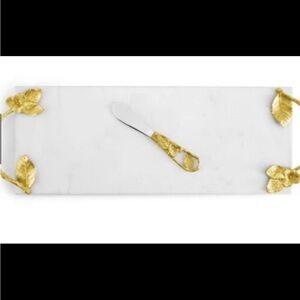 Michael Aram NIB Hydrangea Small Cheese Board with Knife